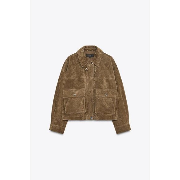 Zara Jackets & Blazers - ZARA 100% LEATHER BOMBER JACKET